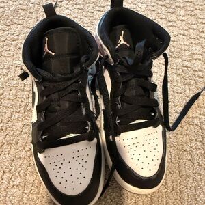 Jordan Kids Black and White Sneakers